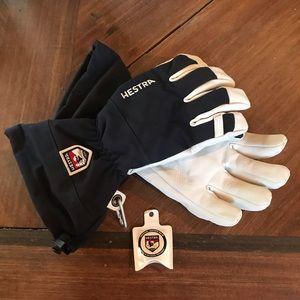 Hestra Ski Gloves: Army Leather Heli // sz 10